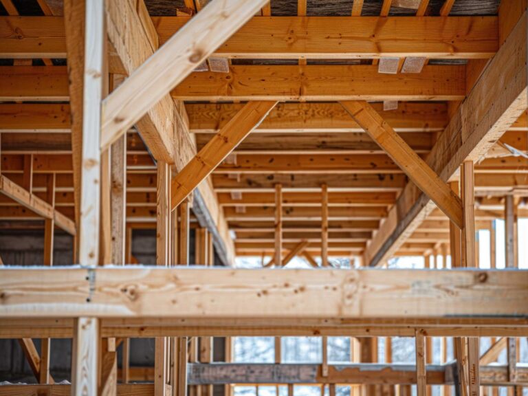 家の支柱の拡大画像